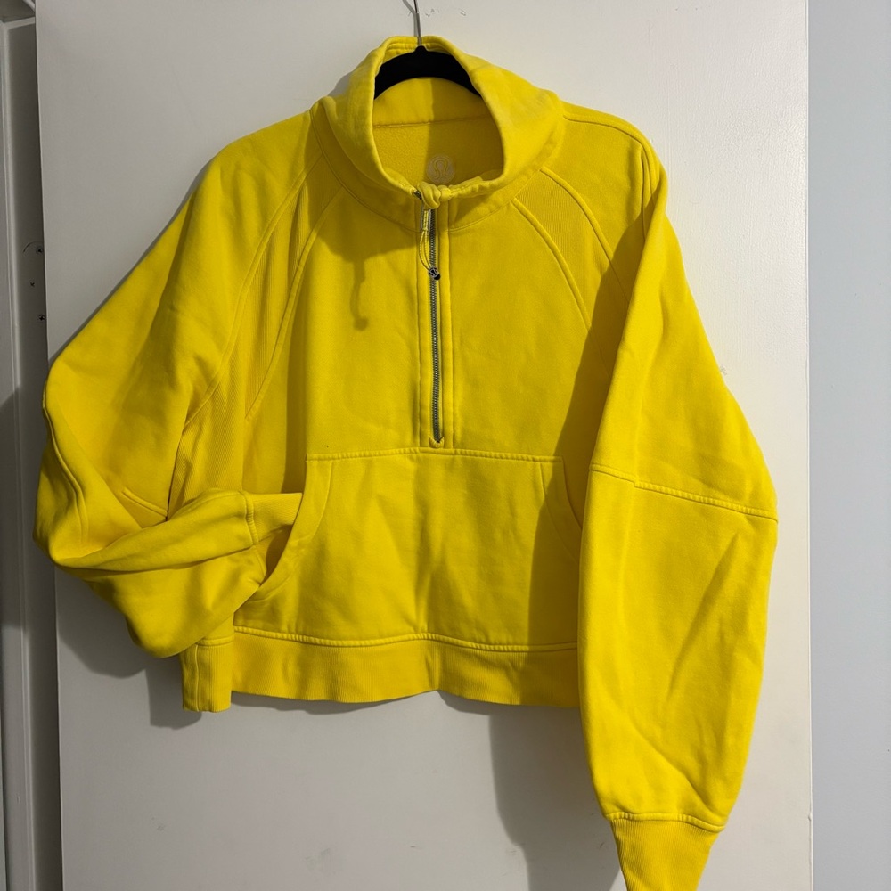 Lululemon Athletica Yellow Cowl Neck Sweater